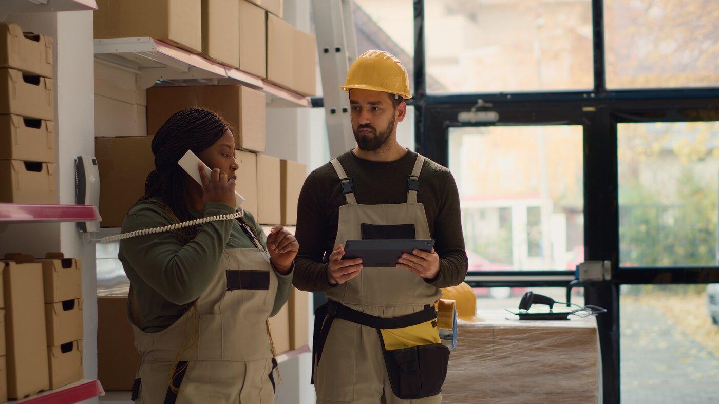 Team reviewing integrated systems on site
